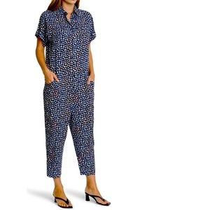 Pistola jumpsuit size S with navy rainbow star print. Worn once.